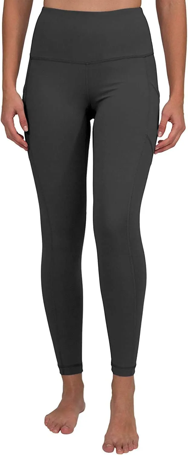 90 Degree by Reflex PW74542 Womens Performance Activewear Power Flex Yoga Pants Black Leggings
