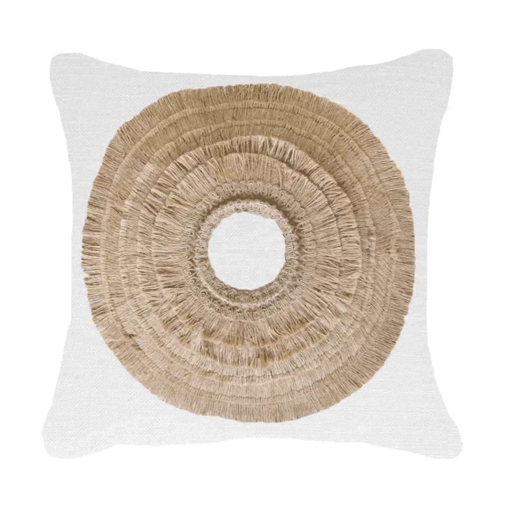 African Shield White Medium Cushion 50x50cm