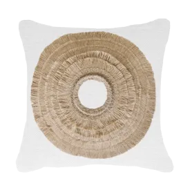 African Shield White Medium Cushion 50x50cm