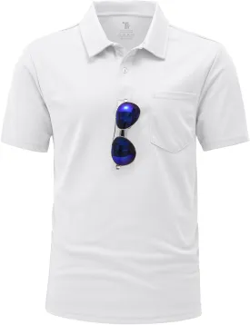 BGOWATU Men's Polo Shirts Short Sleeve Collared Golf Shirts Quick Dry Tennis Shirt Outdoor Sports Causal Shirts