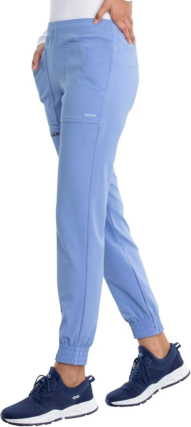 Cherokee Women's Mid Rise Tapered Leg Jogger Scrubs Pant