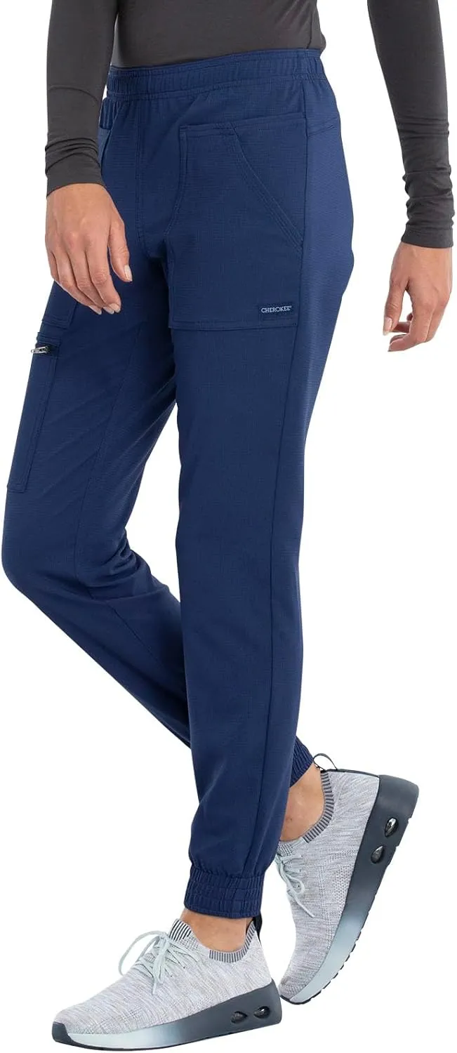 Cherokee Women's Mid Rise Tapered Leg Jogger Scrubs Pant