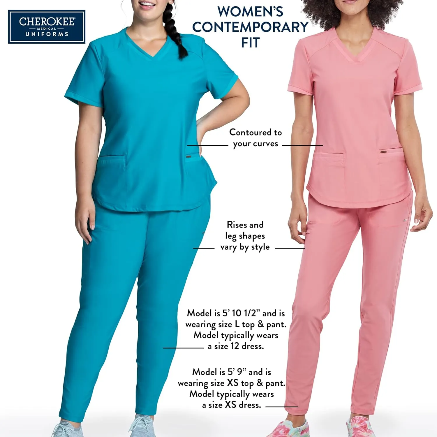 Cherokee Women's Mid Rise Tapered Leg Jogger Scrubs Pant