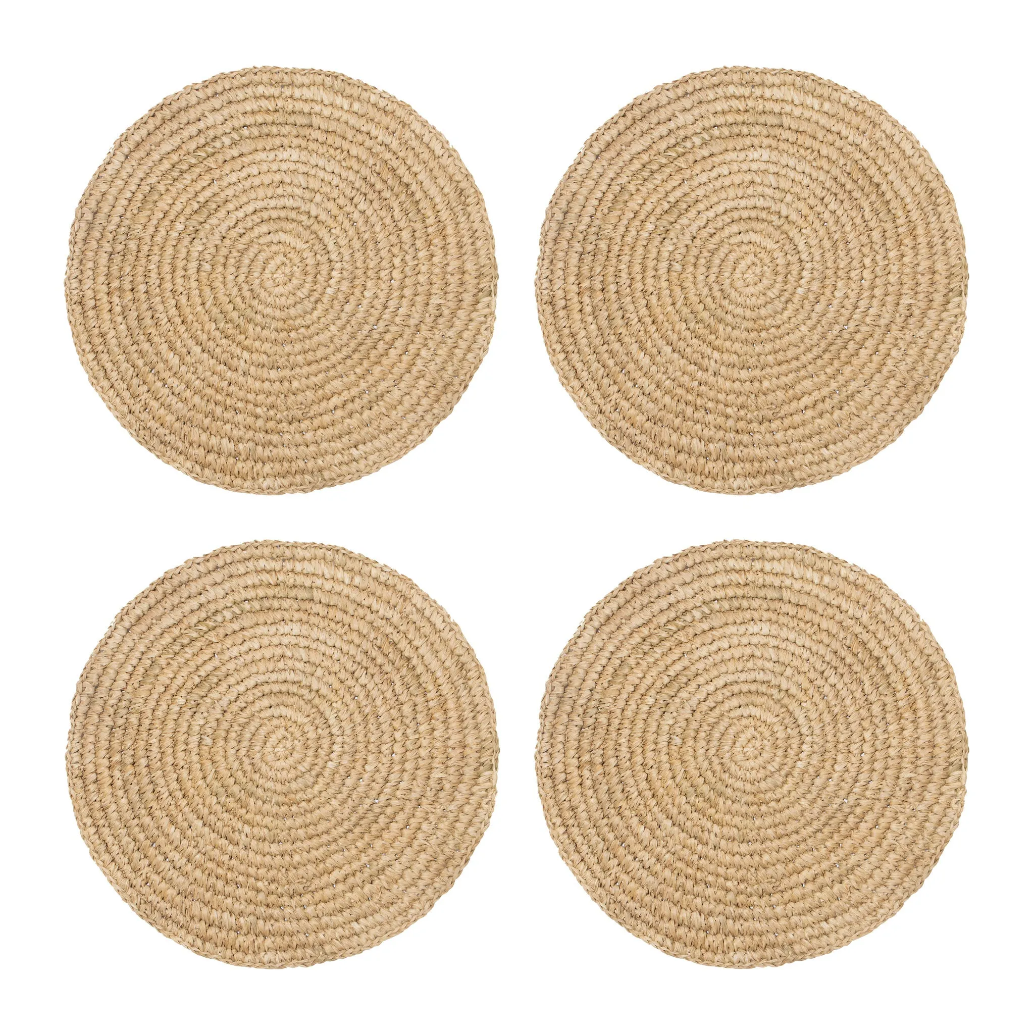 Classic Round Natural Round Placemat 15" - Set of 4