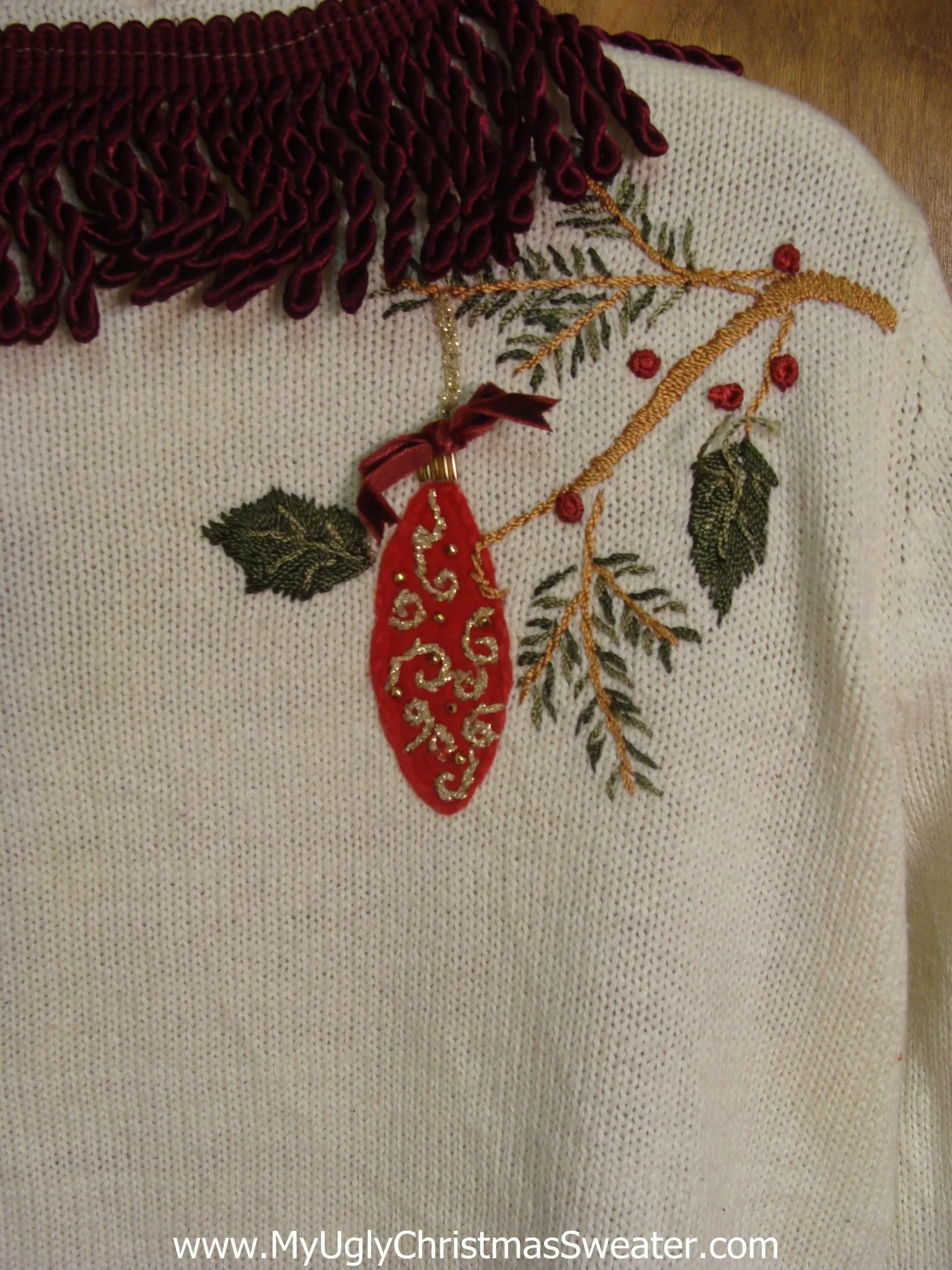 Cute Christmas Sweater with Amazing Fringe