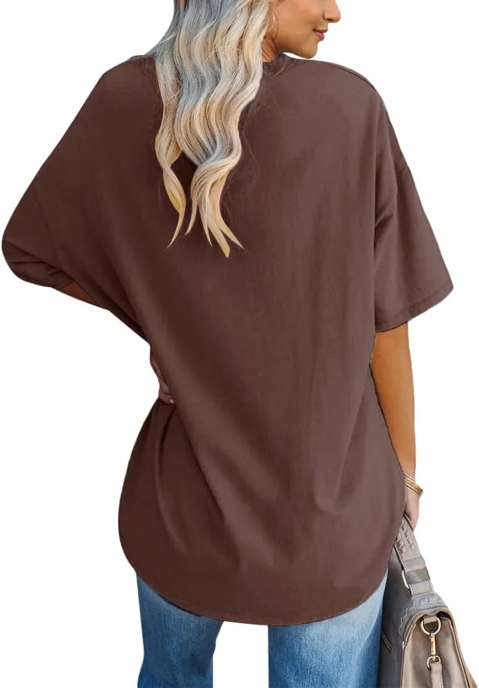 Fazortev Womens Oversized Los Angeles California Graphic T Shirts Half Sleeve Summer Loose Casual Tees Tunic Tops