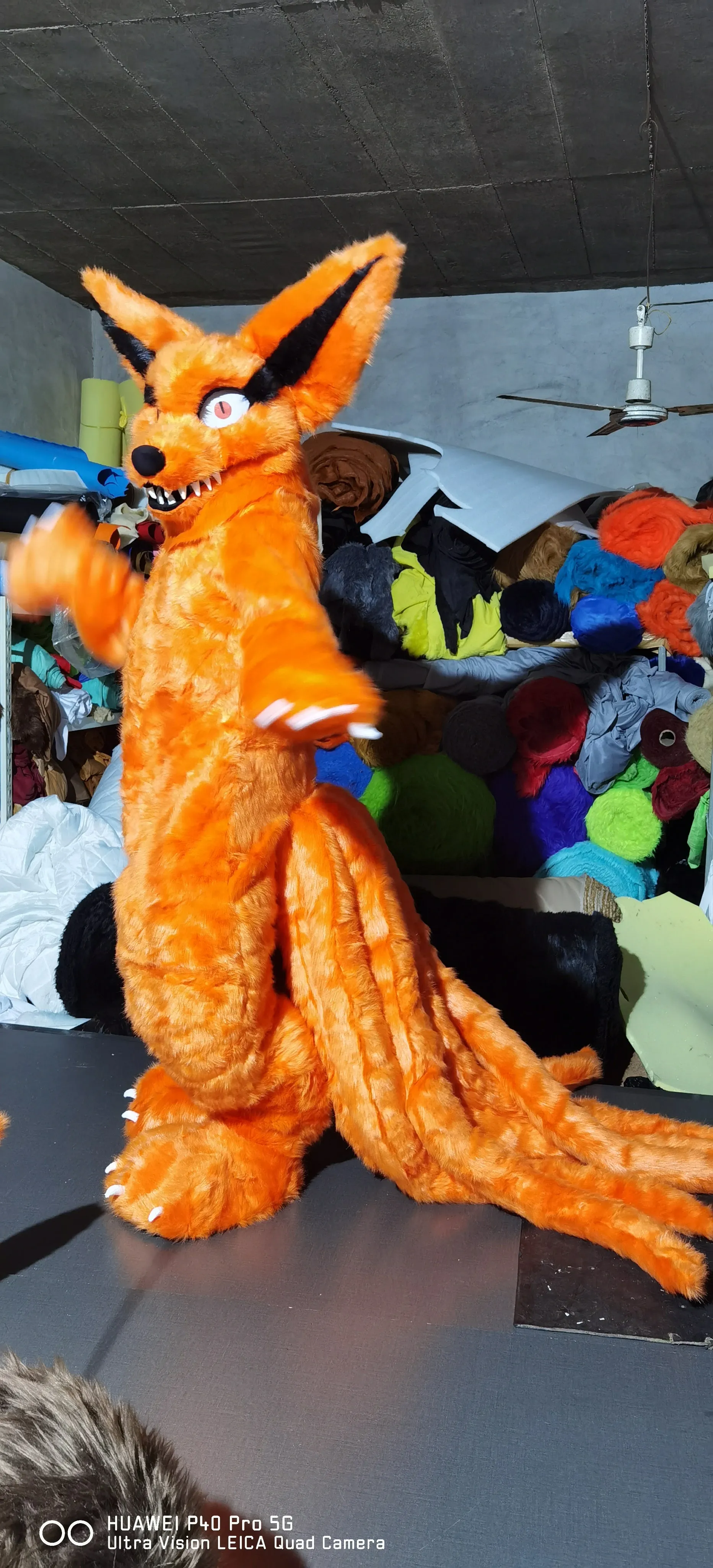 Fox Anime Kyuubi Kitsune Gumiho Mascot Costumes Fursuit Size S