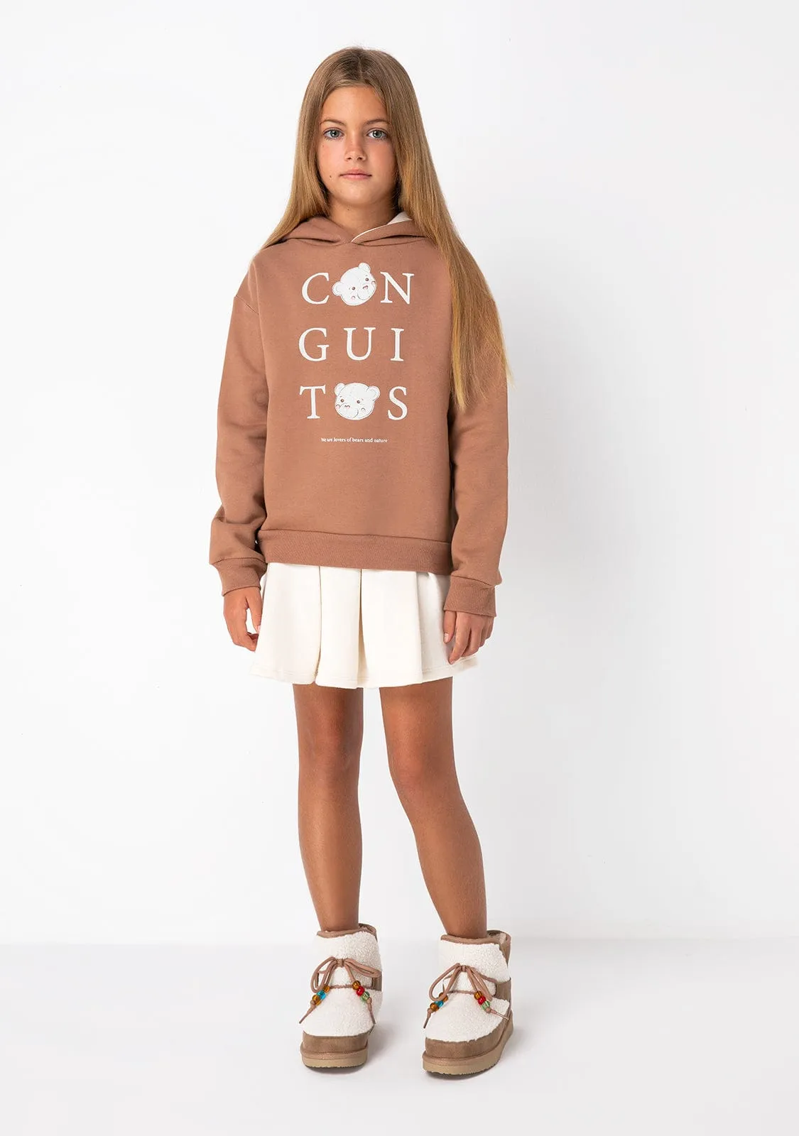 Girl's Brown Conguitos Hoodie