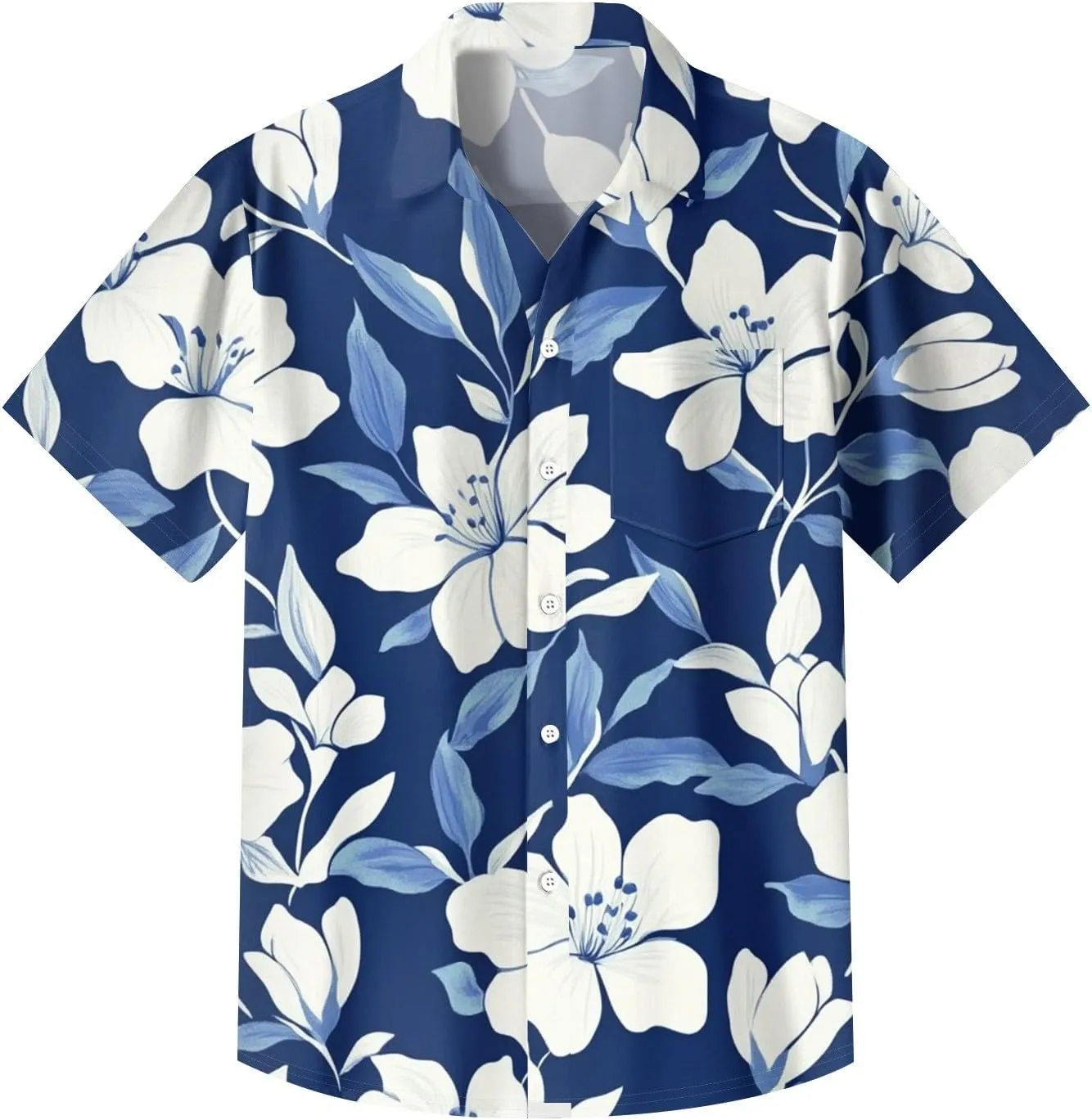 Hawaiian Shirts for Men Summer Short Sleeve Casual Button Down Shirts Palm Tree Beach Tropical Vacation T-Shirts
