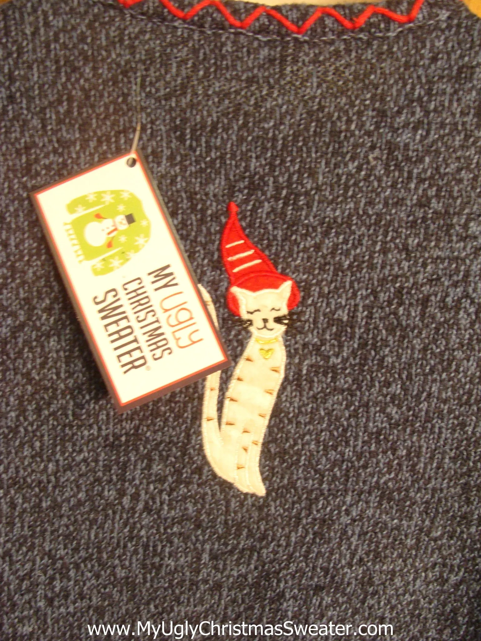 Holiday Cat On top Of Presents Ugly Christmas Sweater