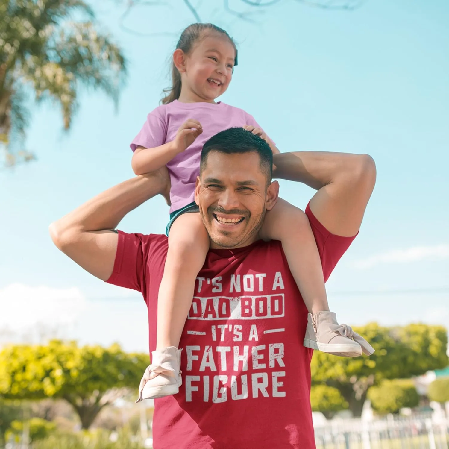 It's Not A Dad BOD It's A Father Figure, Funny T Shirt for Men, Humor Joke Men T-Shirt Tee Gifts for Dad