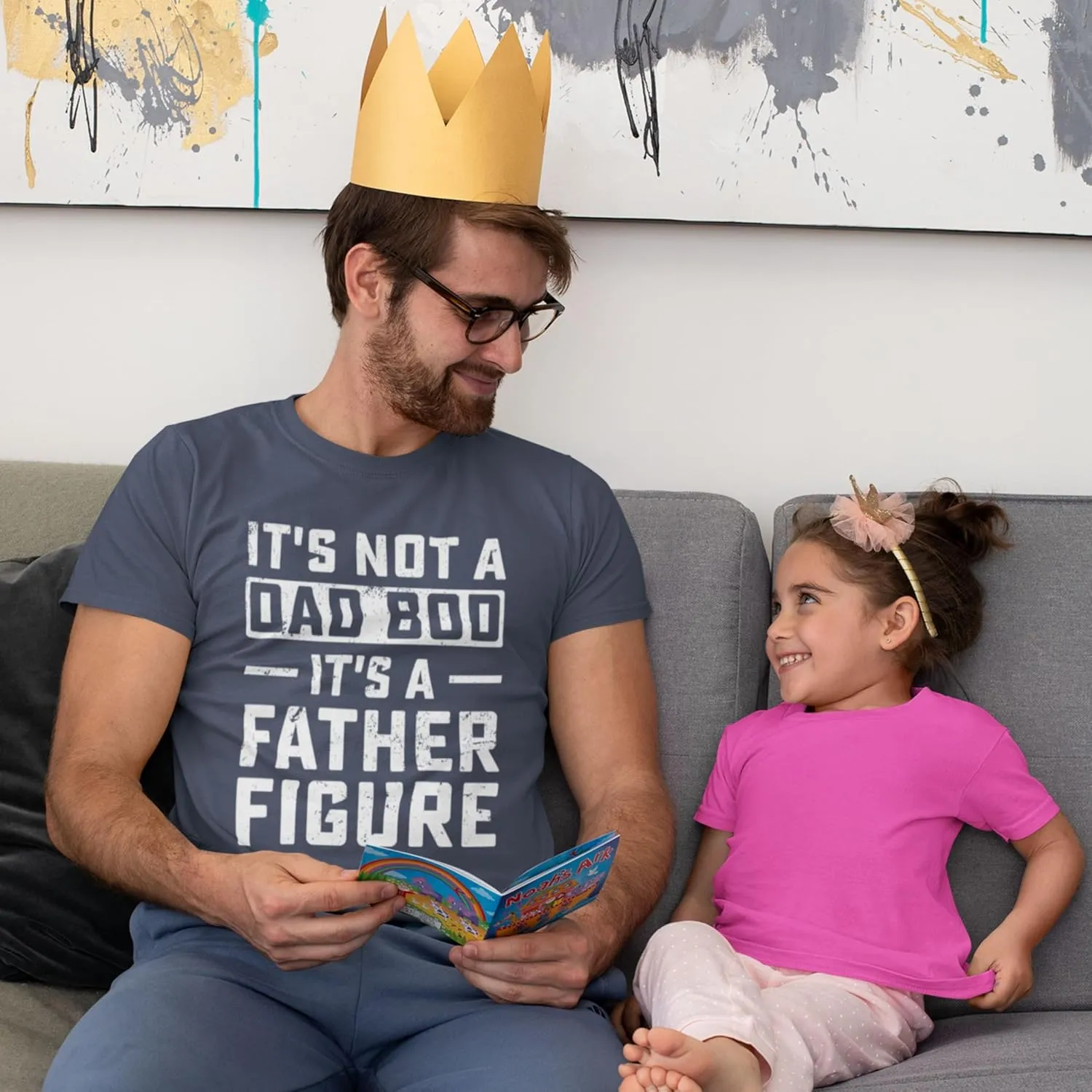 It's Not A Dad BOD It's A Father Figure, Funny T Shirt for Men, Humor Joke Men T-Shirt Tee Gifts for Dad