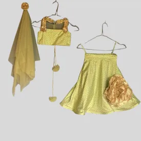 Little Pixie Khadi print lehenga