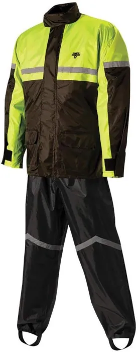 Nelson-Rigg SR-6000-HVY-04 Stormrider Rain Suit (Black/High Visibility Yellow, X-Large)