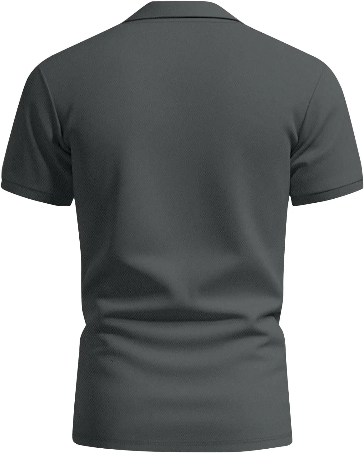 RTRDE Men's Casual Golf Shirts Short Sleeve Solid Color Business Casual Work Collared Shirts with Pocket Polos, M-5XL