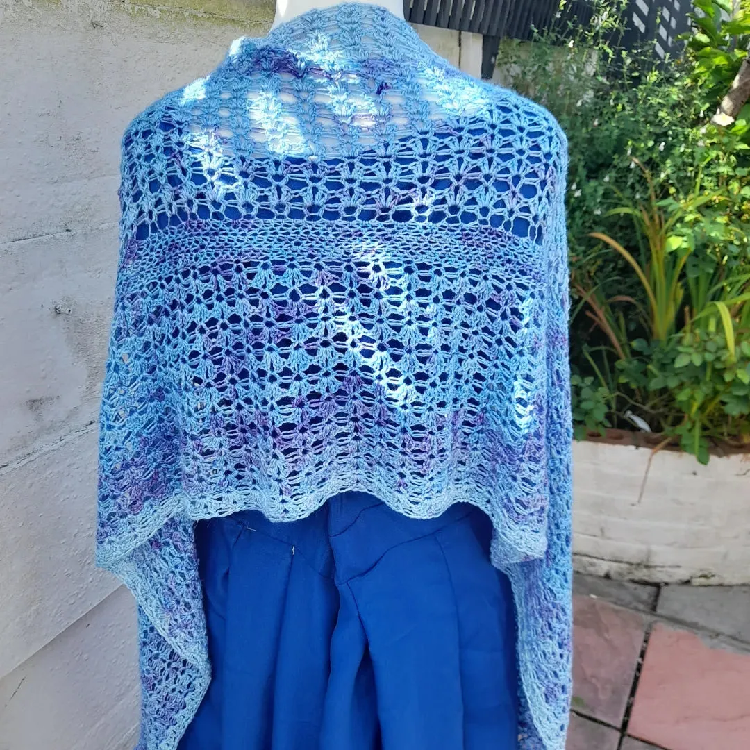 Titania crochet lace shawl pattern