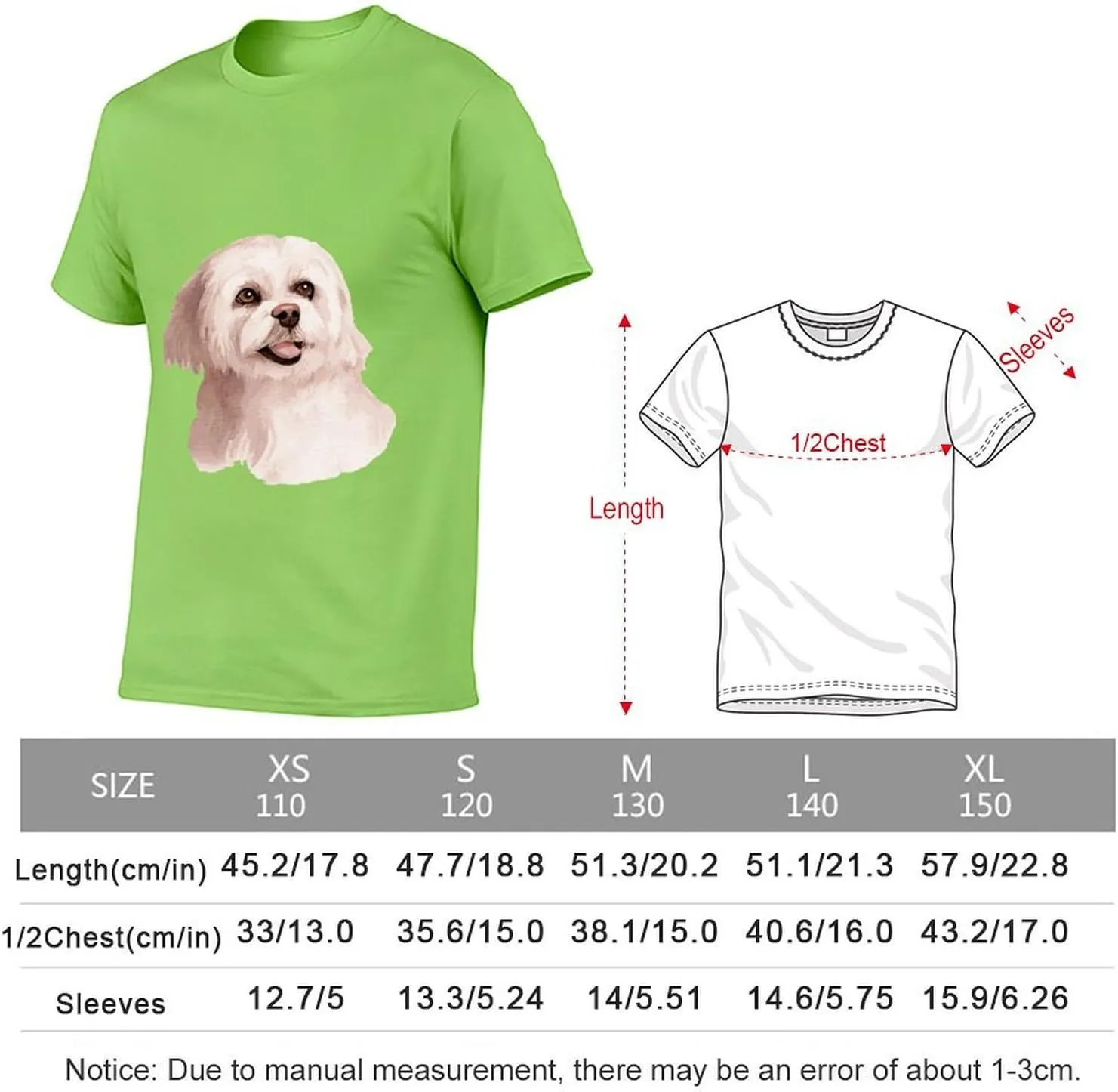 Watercolor Hand Painted Dog Graphic Printed T-Shirts Unisex Short Sleeve Summer Tees Top Shirt Boy and Girl