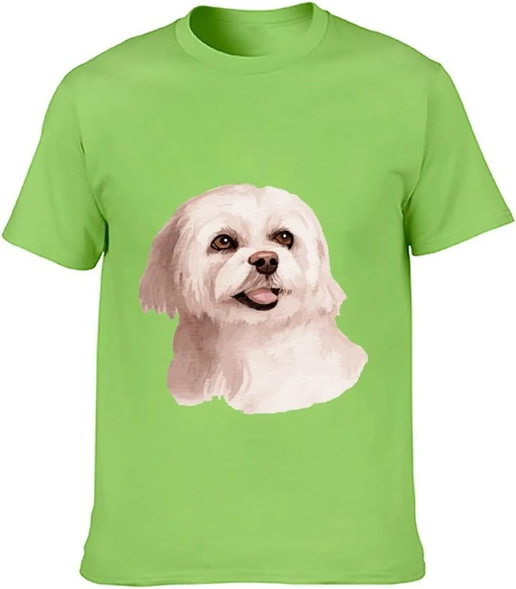 Watercolor Hand Painted Dog Graphic Printed T-Shirts Unisex Short Sleeve Summer Tees Top Shirt Boy and Girl