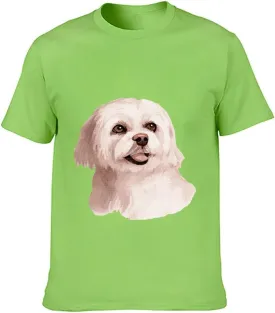 Watercolor Hand Painted Dog Graphic Printed T-Shirts Unisex Short Sleeve Summer Tees Top Shirt Boy and Girl