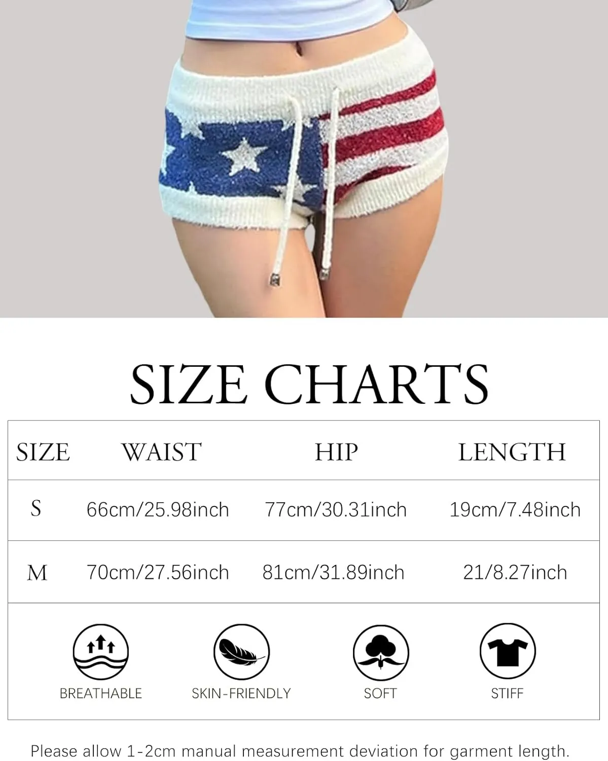 Womens Y2K Striped Knit Shorts High Waisted Short Lounge Summer Elastic Rainbow Color Block Sweater Shorts